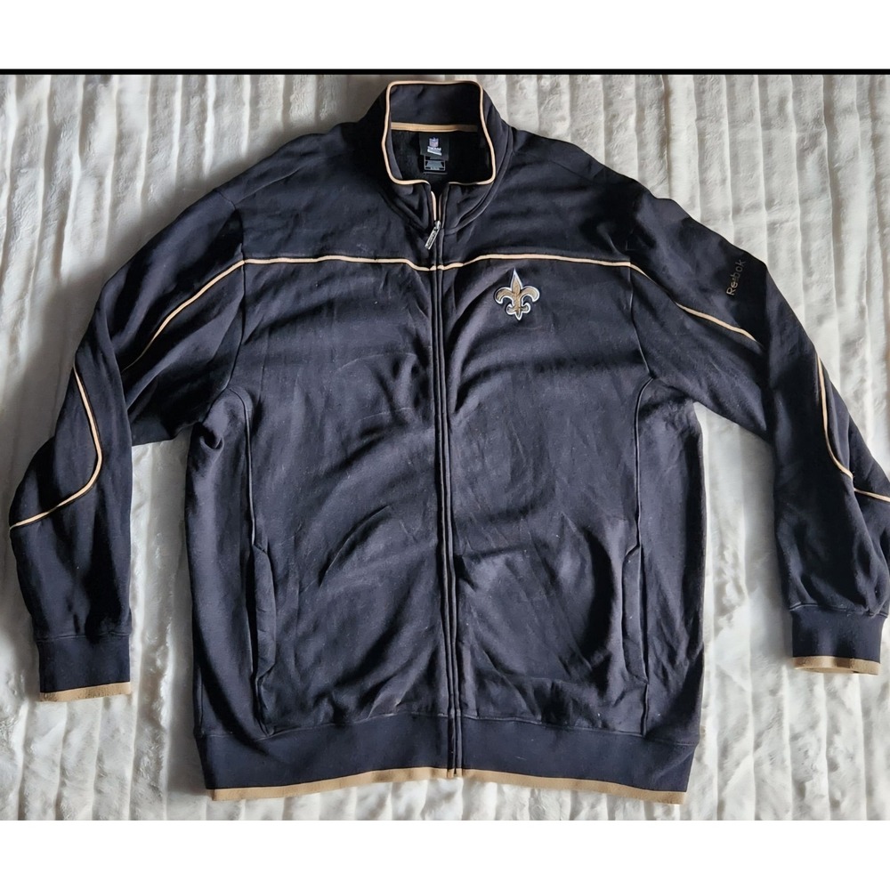 Vintage Reebok New Orlean Saints On Field Jacket Men Size XL Pe